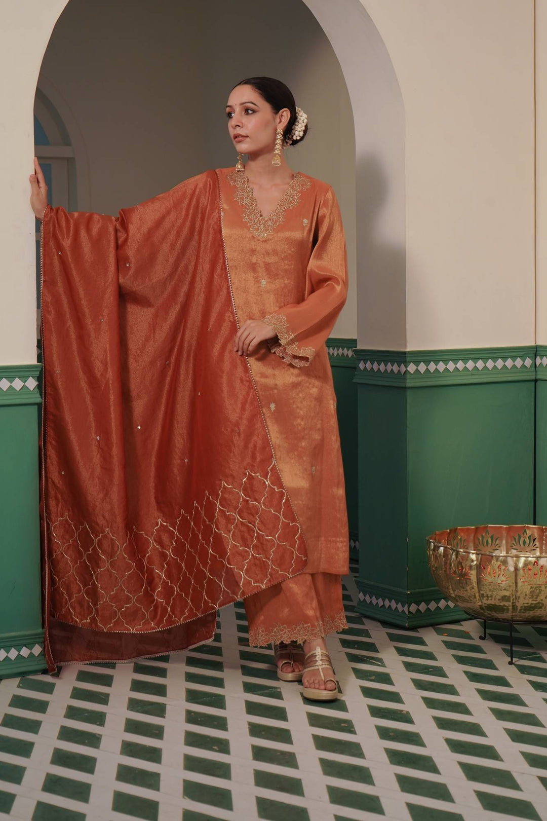 Rust Morroccan Dupatta
