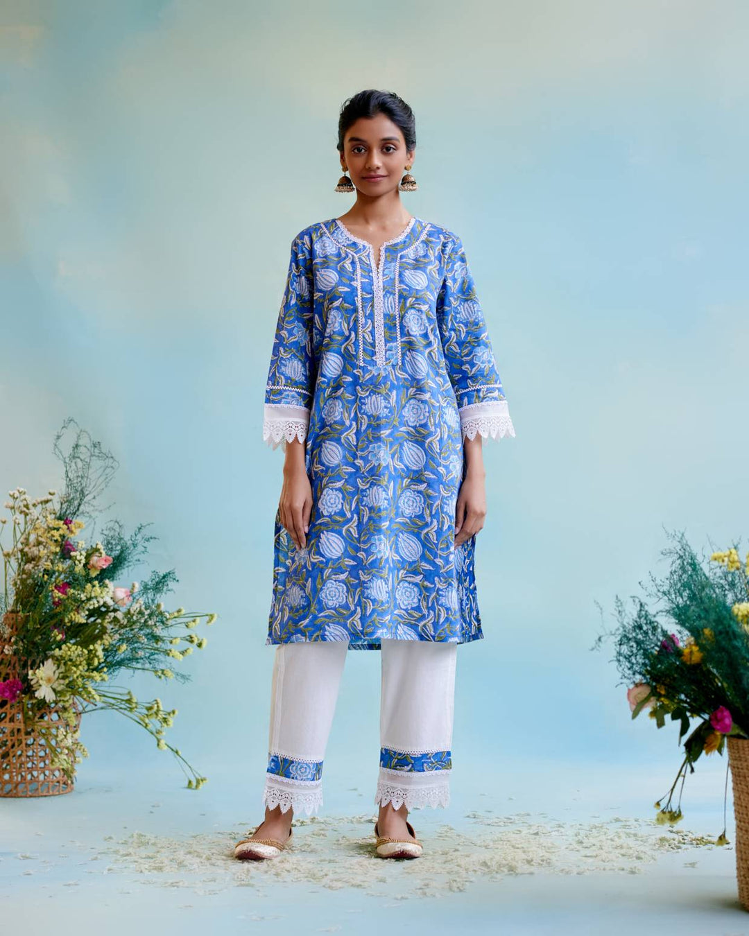 Indigo Muse Kurta with Narrow Pants
