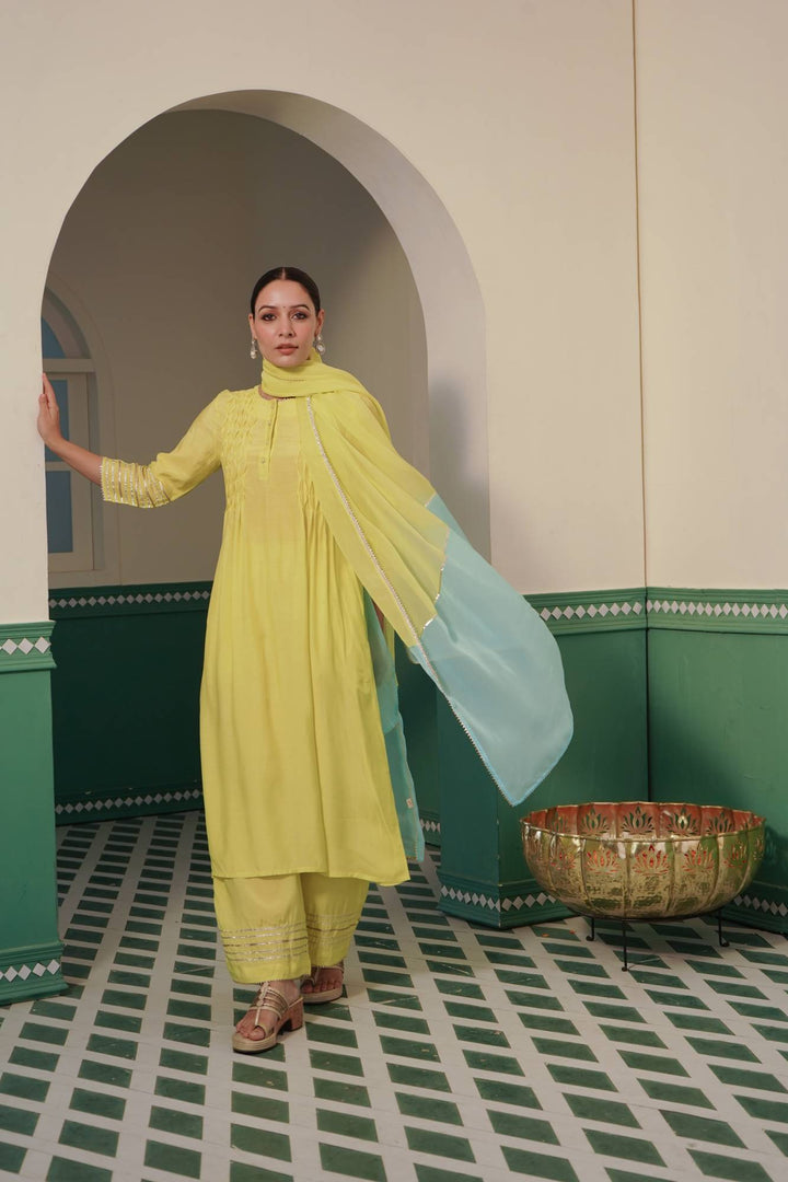 Pearl Neon Kurta Set