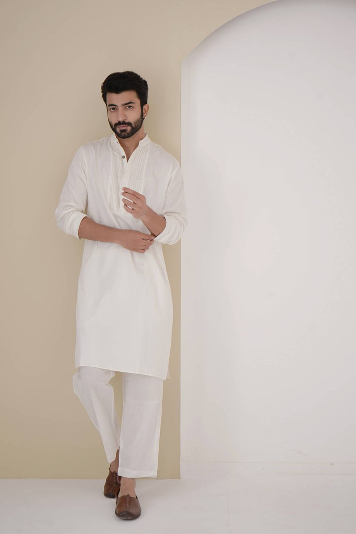 white kurta set