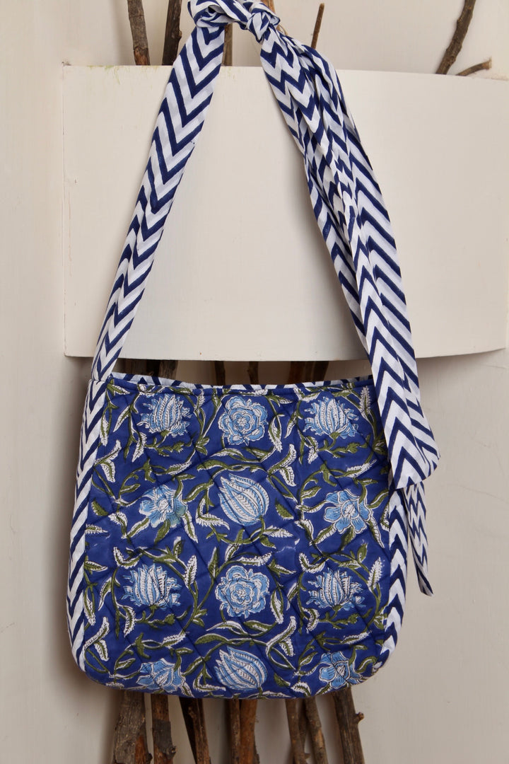 Indigo Chintz Tote Bag