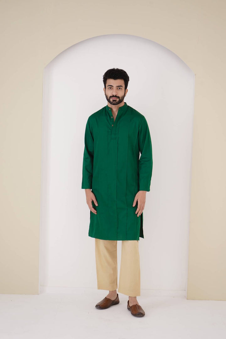 green kurta set