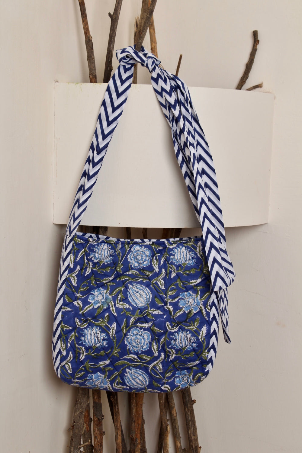 Indigo Chintz Tote Bag