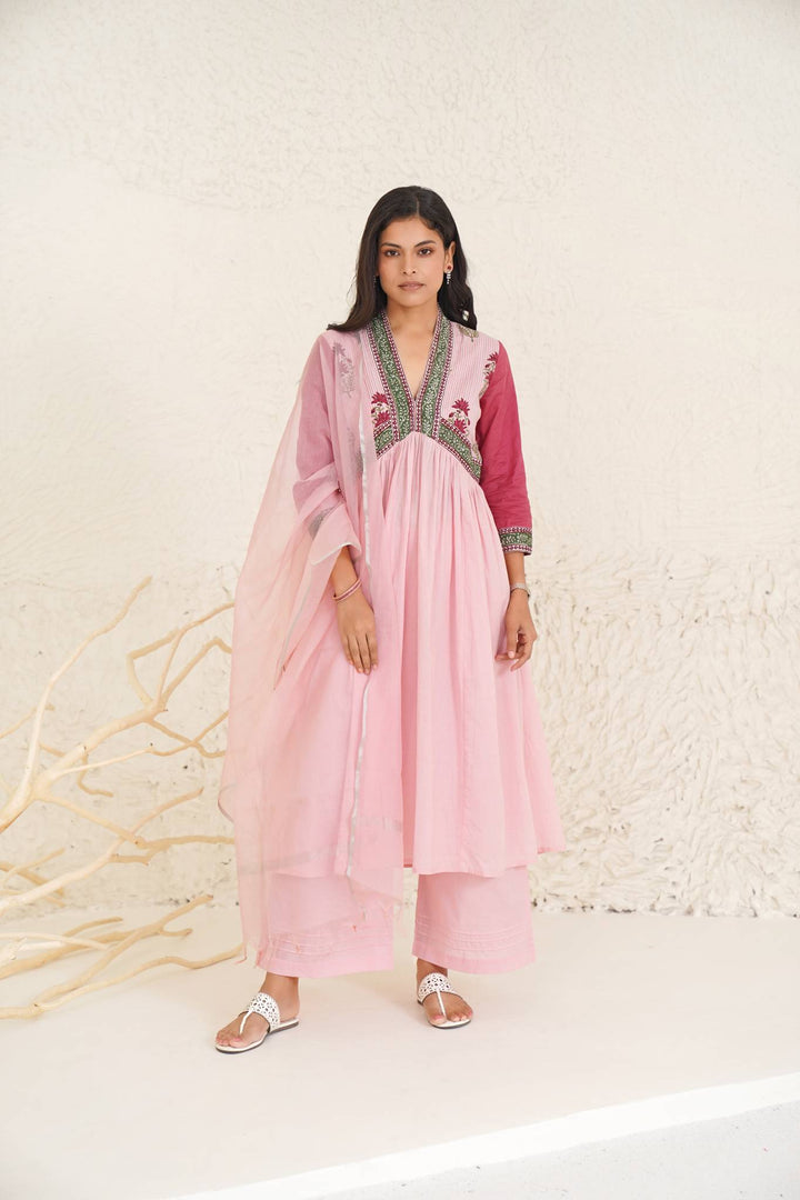 Pearl glory kurta with wide leg pants