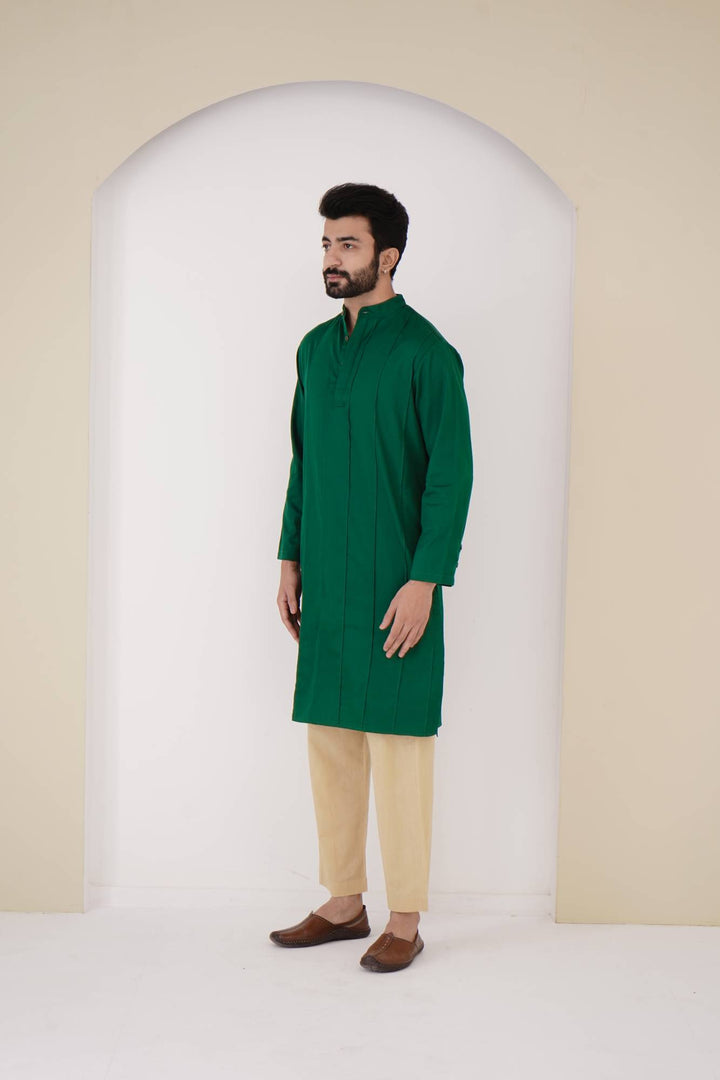 Emerald Pintuck Kurta Set