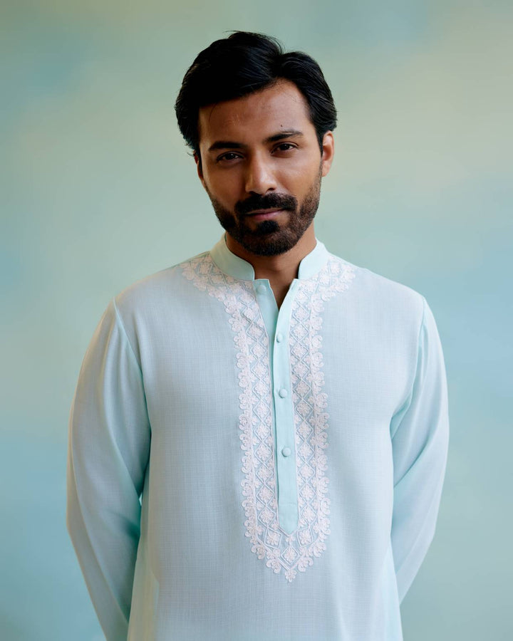 Dreamy Blue Dori Kurta with Narrow Pants