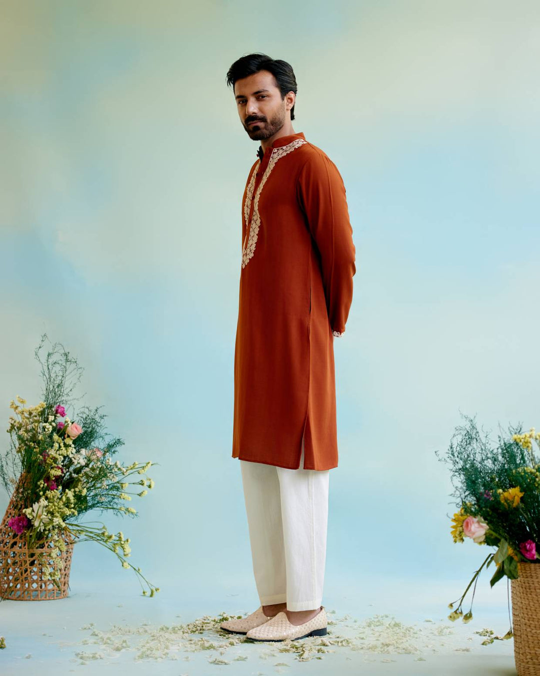 Rustic Flora Dori Kurta with Narrow Pants