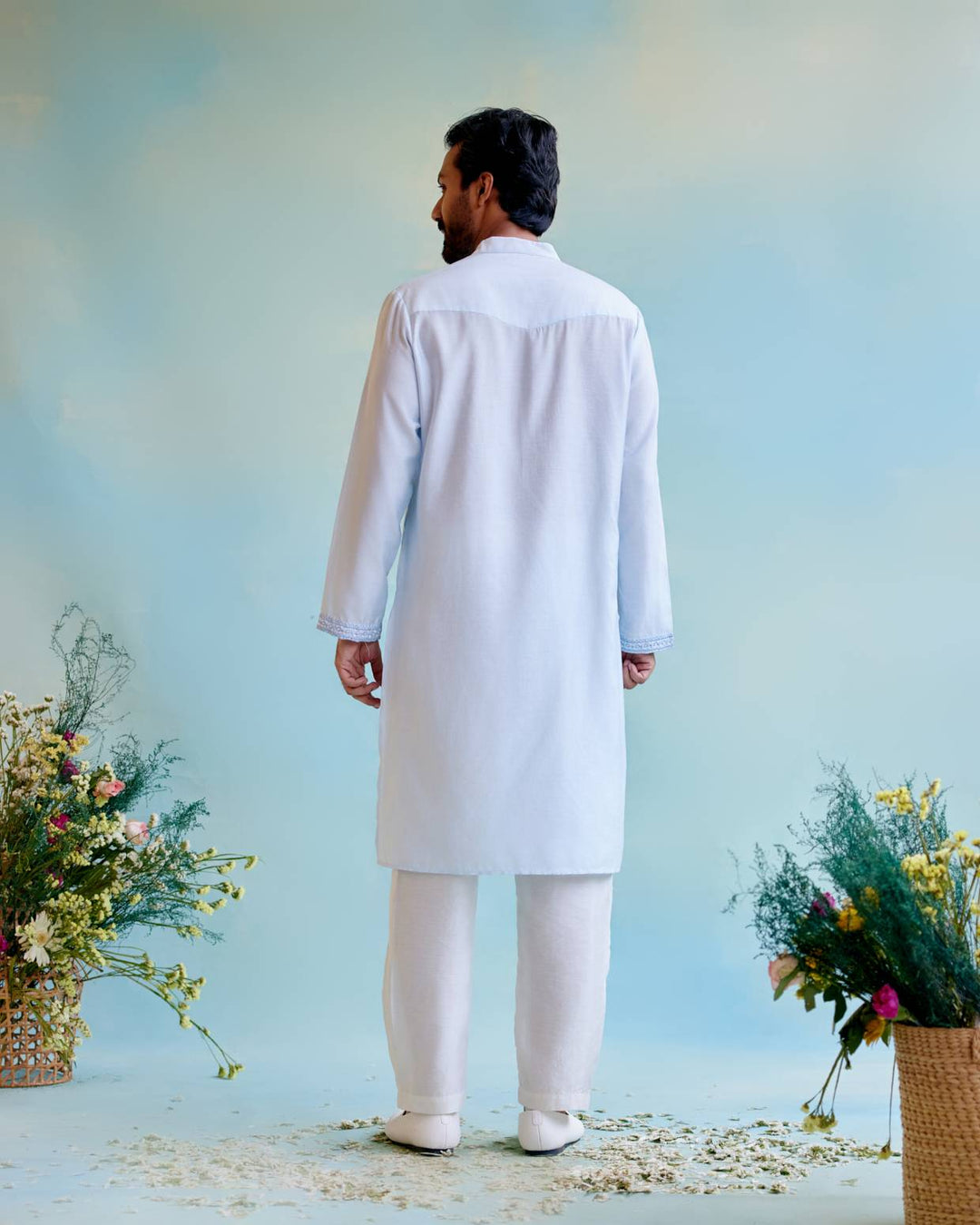 Blue Breeze Pintuck Kurta with Narrow Pants