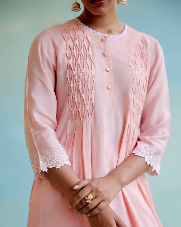 Blossom Pearl Kurta with Wide Leg Pants