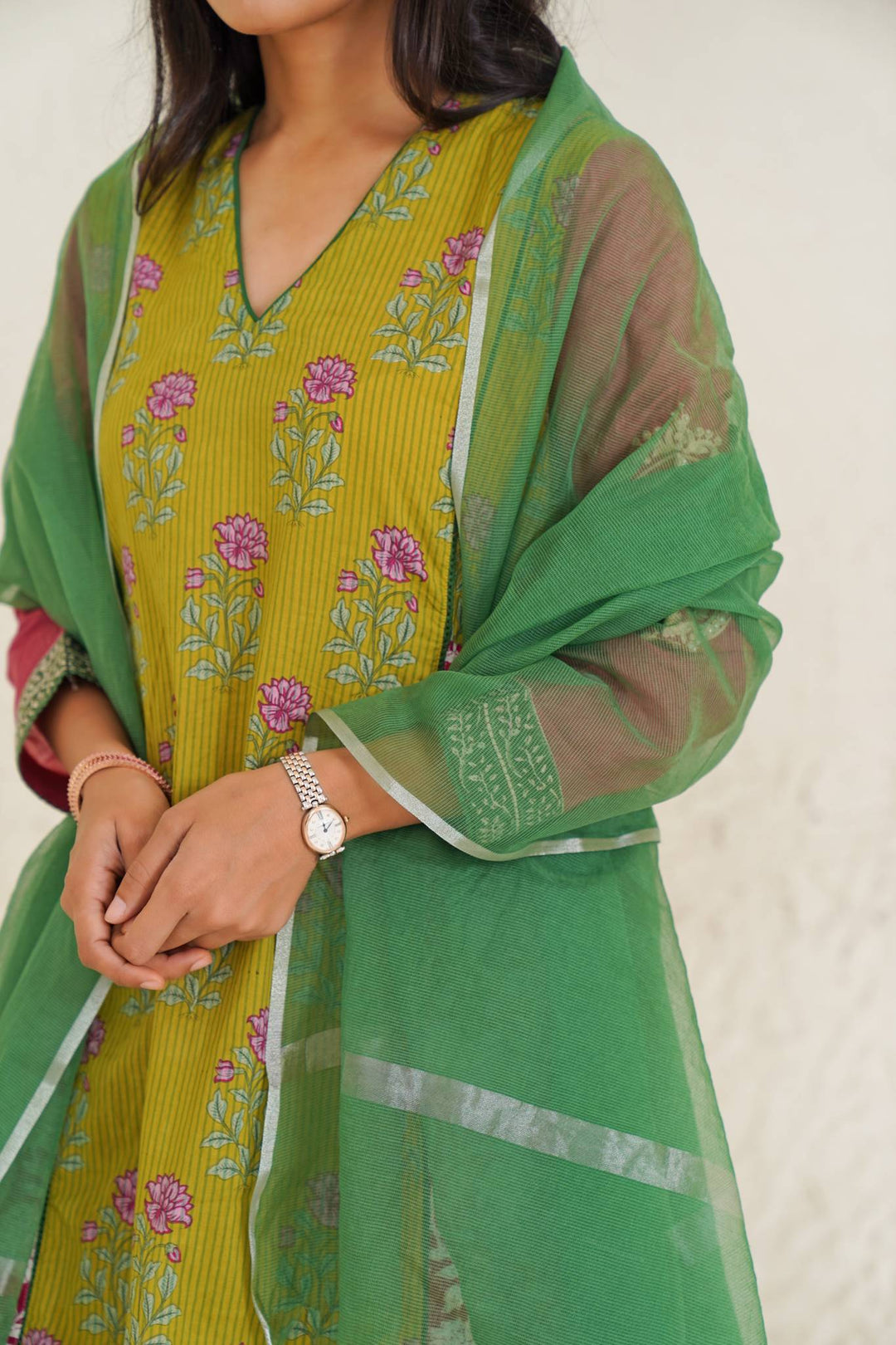 Emerald Peacock Dupatta