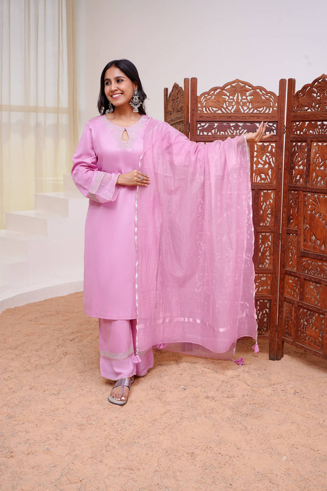Iris dori kurta with wide leg pants