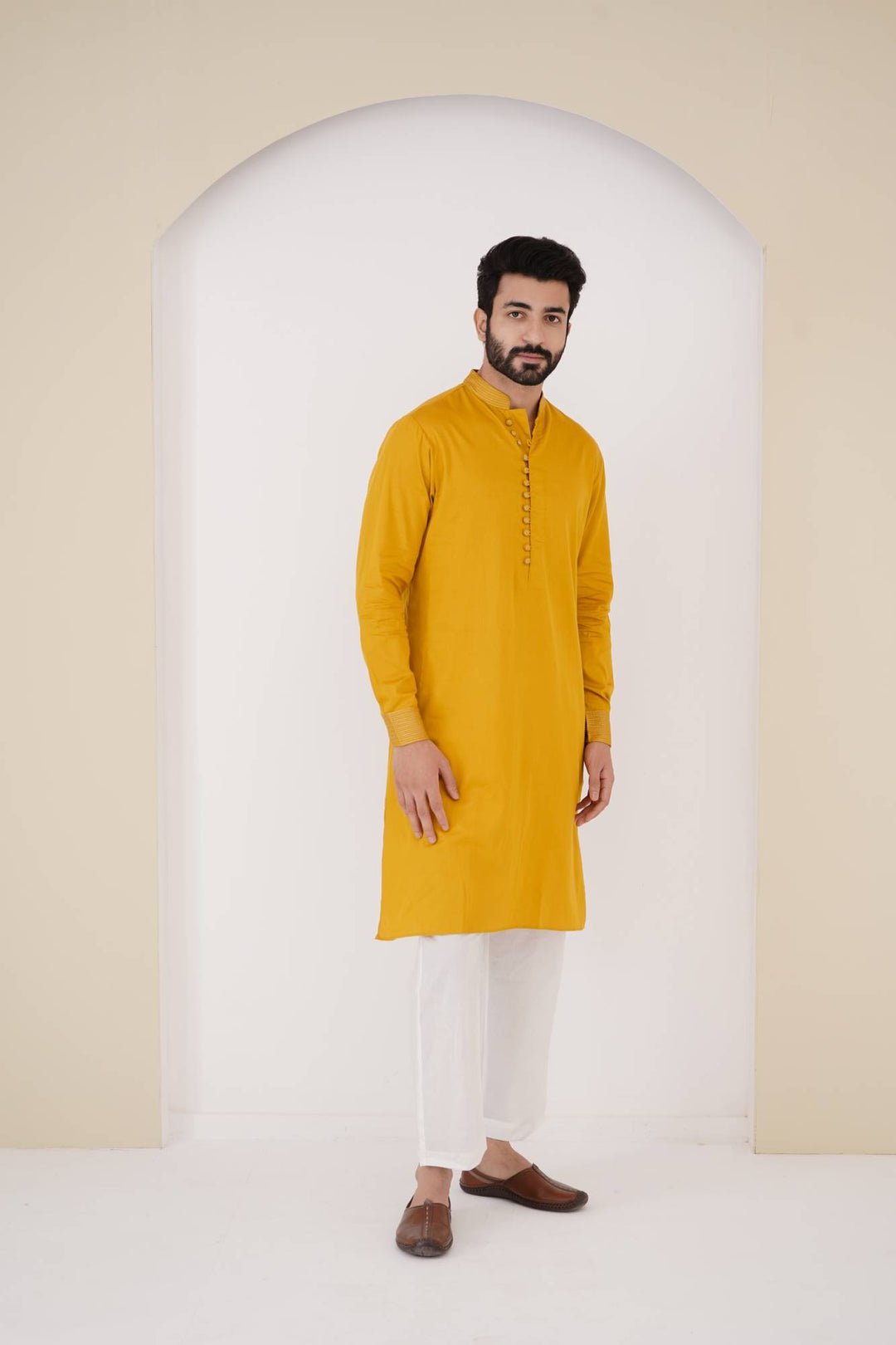 Gold Zari Kurta Set