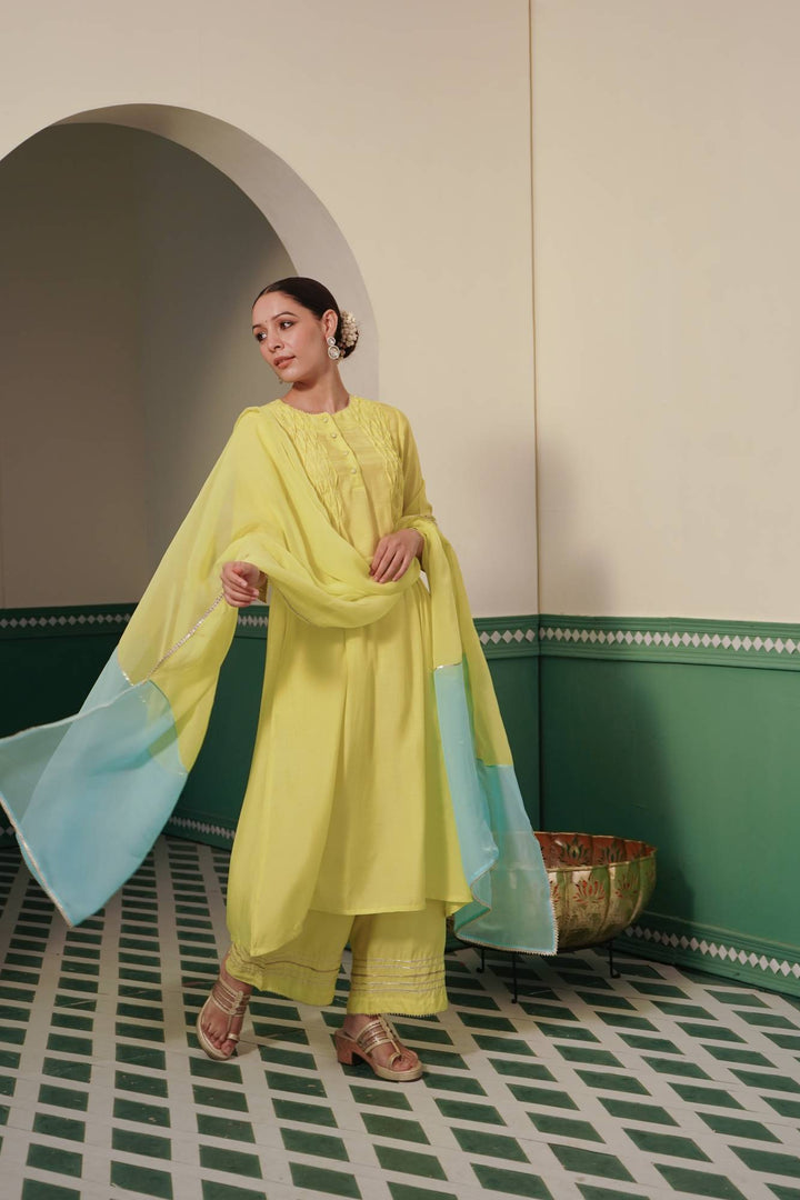 Pearl Neon Kurta Set