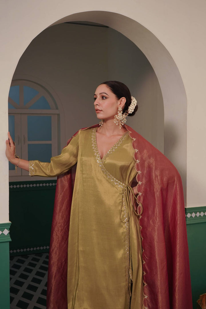 Purple Scallop Dupatta