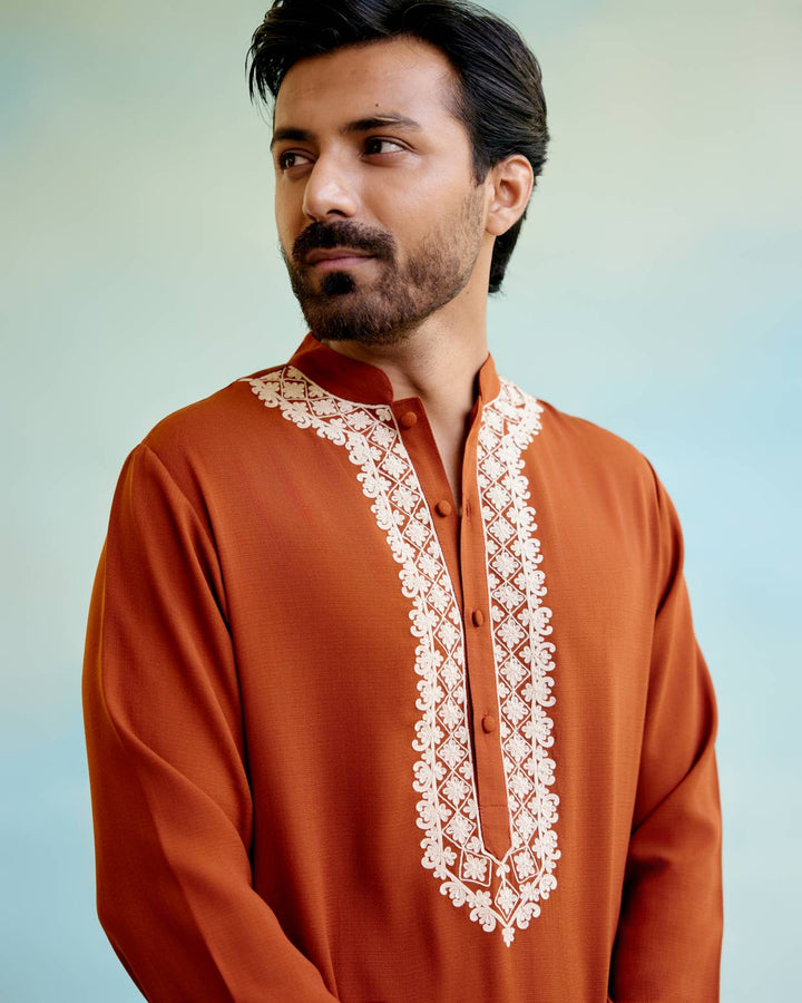 Rustic Flora Dori Kurta with Narrow Pants