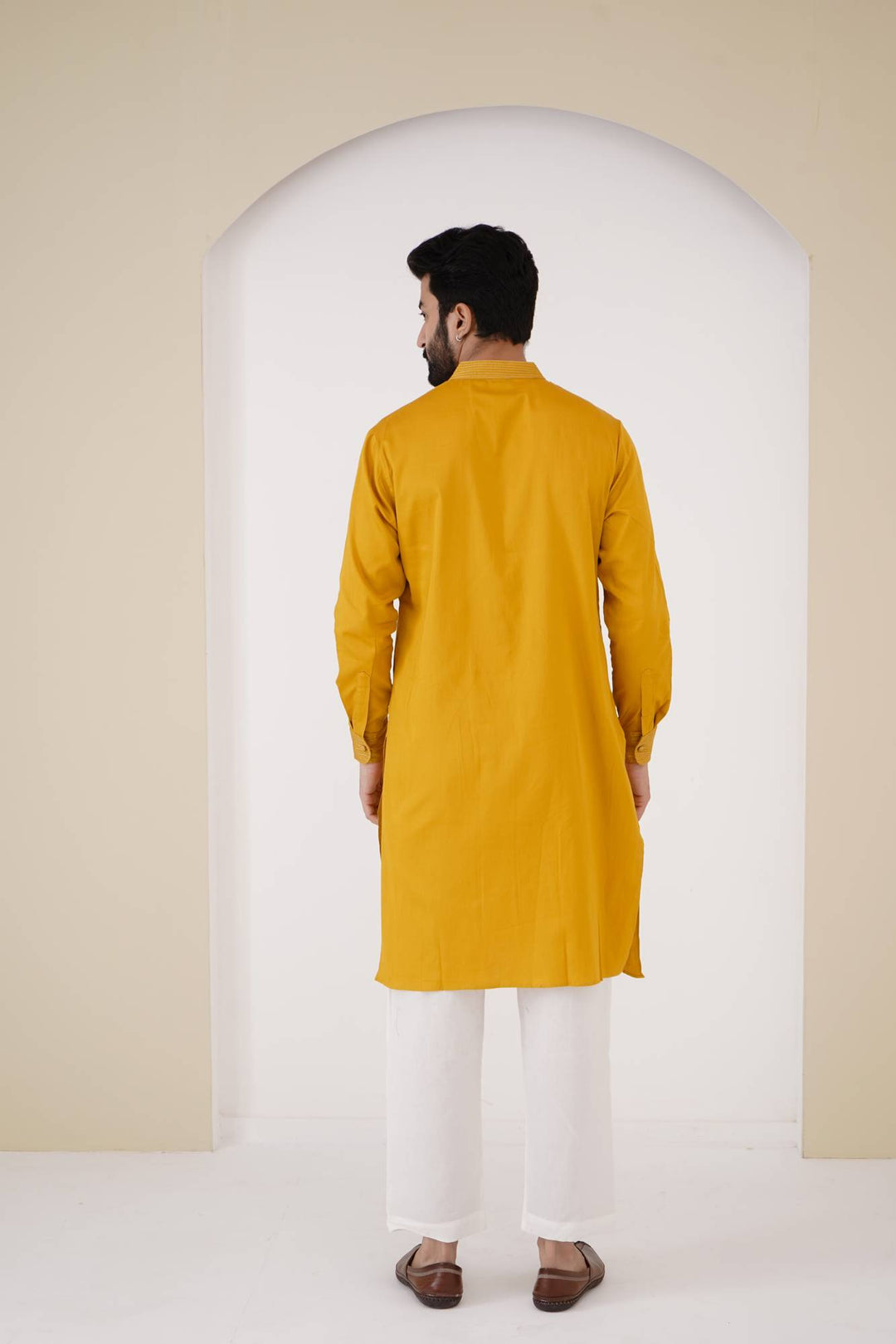 Gold Zari Kurta Set