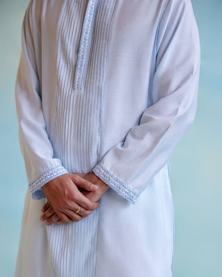 Blue Breeze Pintuck Kurta with Narrow Pants