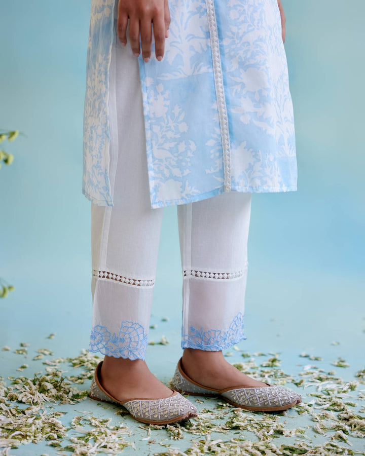 Blue Lily Kurta with Narrow Pants