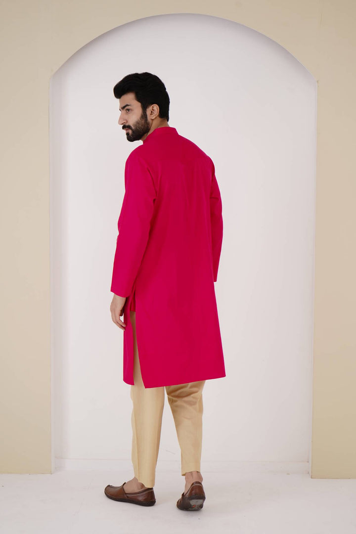 Fuchsia Pintuck Kurta Set