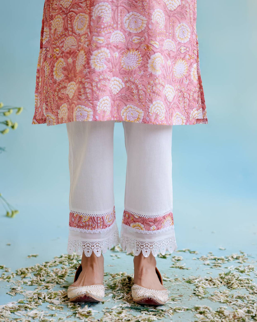 Dusty Rose Kurta with Narrow Pants