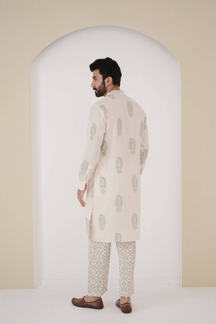 Sage Buta Kurta Set