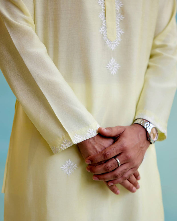 Yellow Sunshine Kurta with Narrow Pants