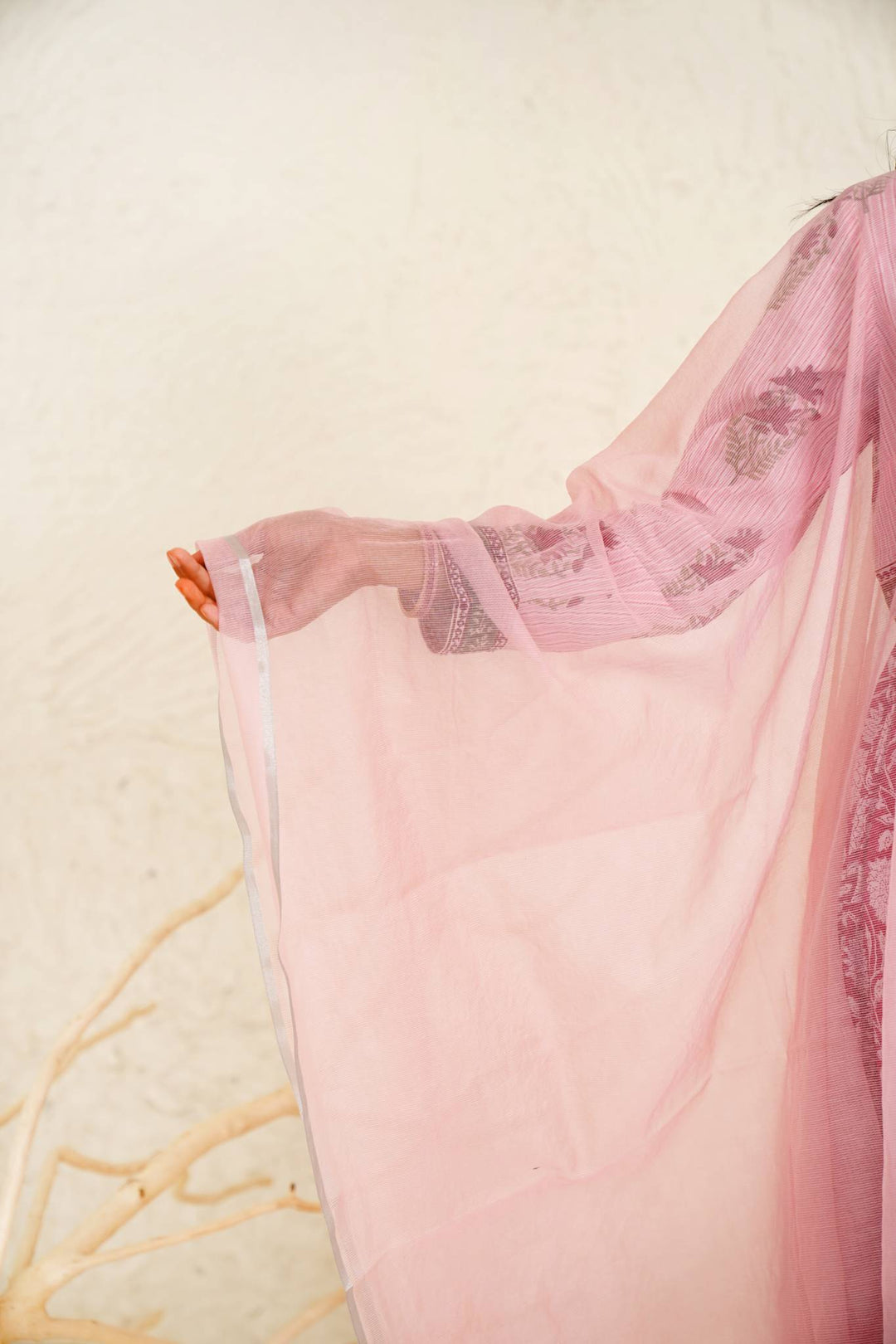 Vivacious rose kurta with wide leg pants