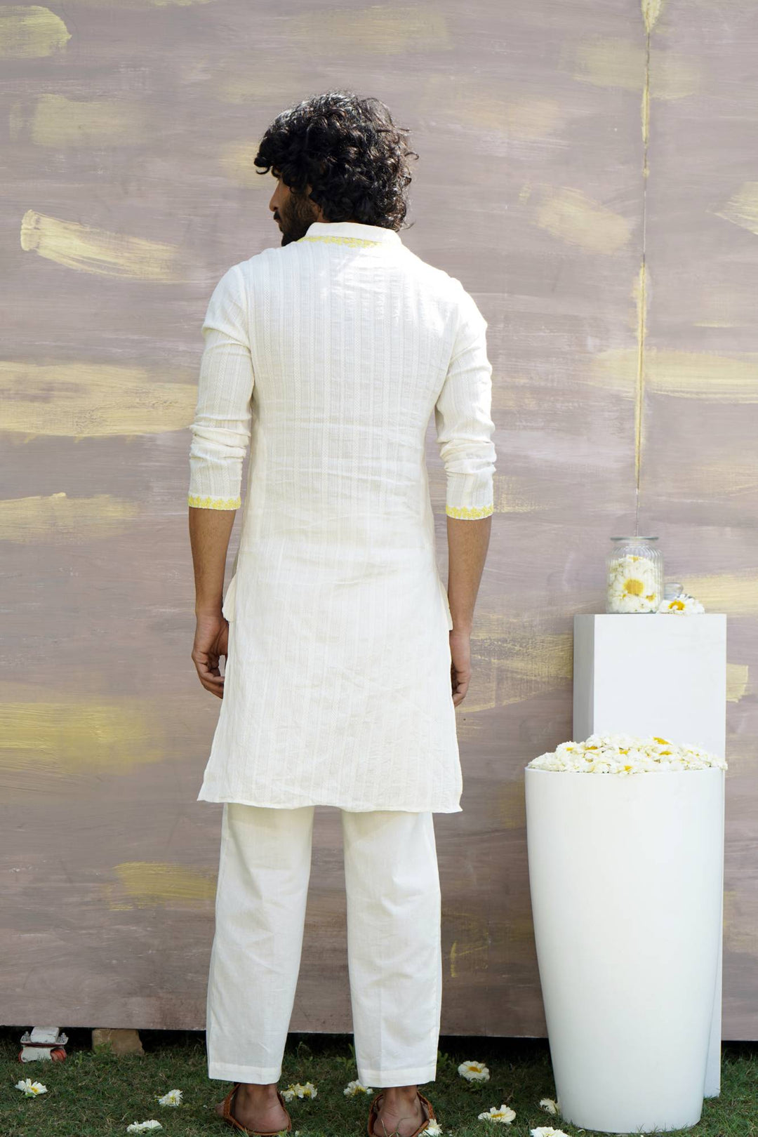 Lemon Dori Kurta For Men