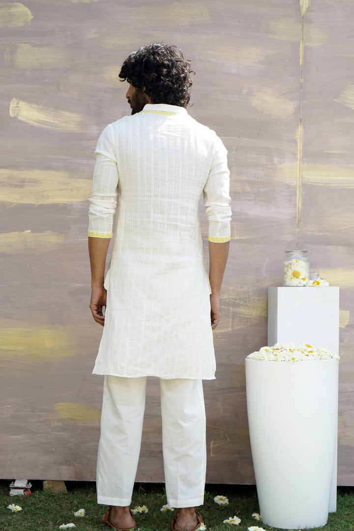 Lemon Dori Kurta For Men