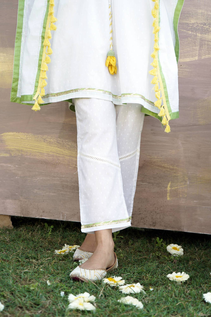 Foliage Daffodil Kaftan with Narrow Pants