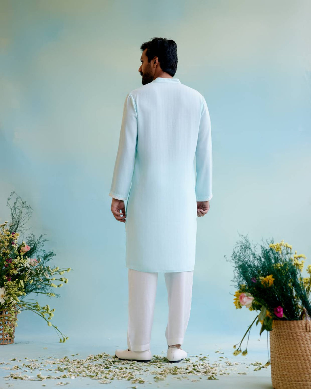 Dreamy Blue Dori Kurta with Narrow Pants