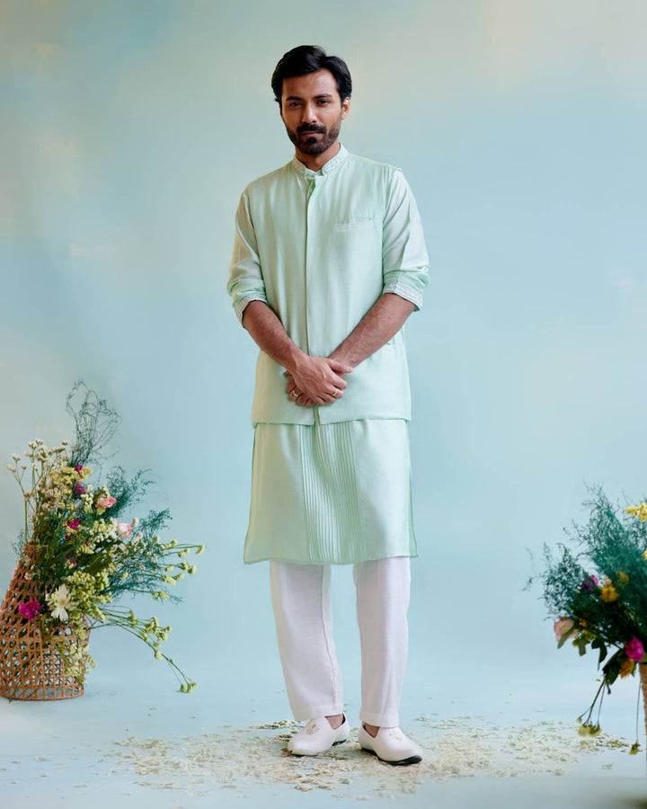 Minty Dream Pintuck Kurta