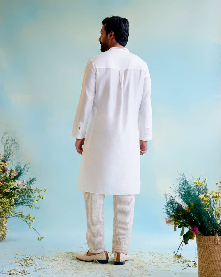 Ivory Lily Gota Kurta with Narrow Pants