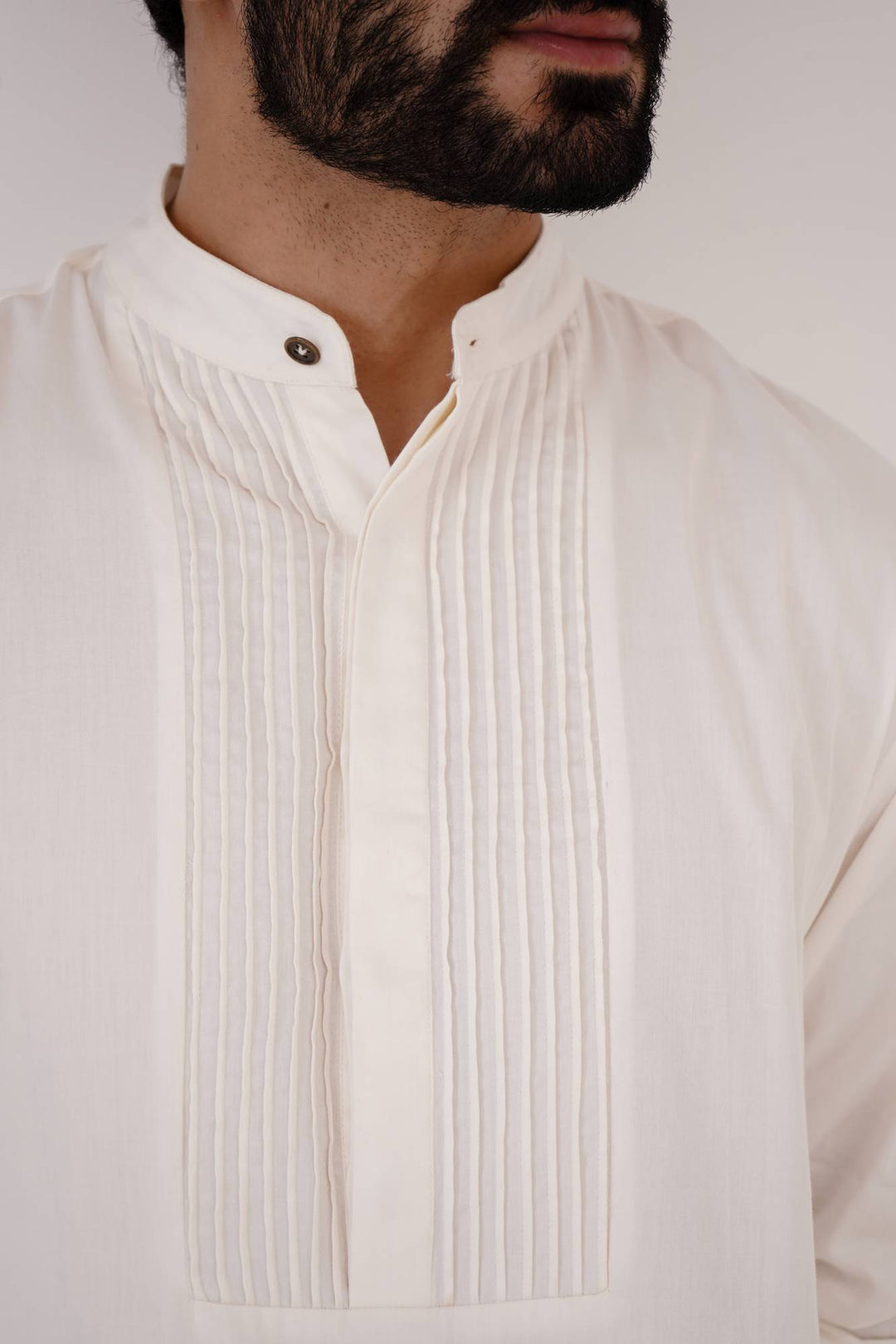 Ivory Pintuck Kurta Set