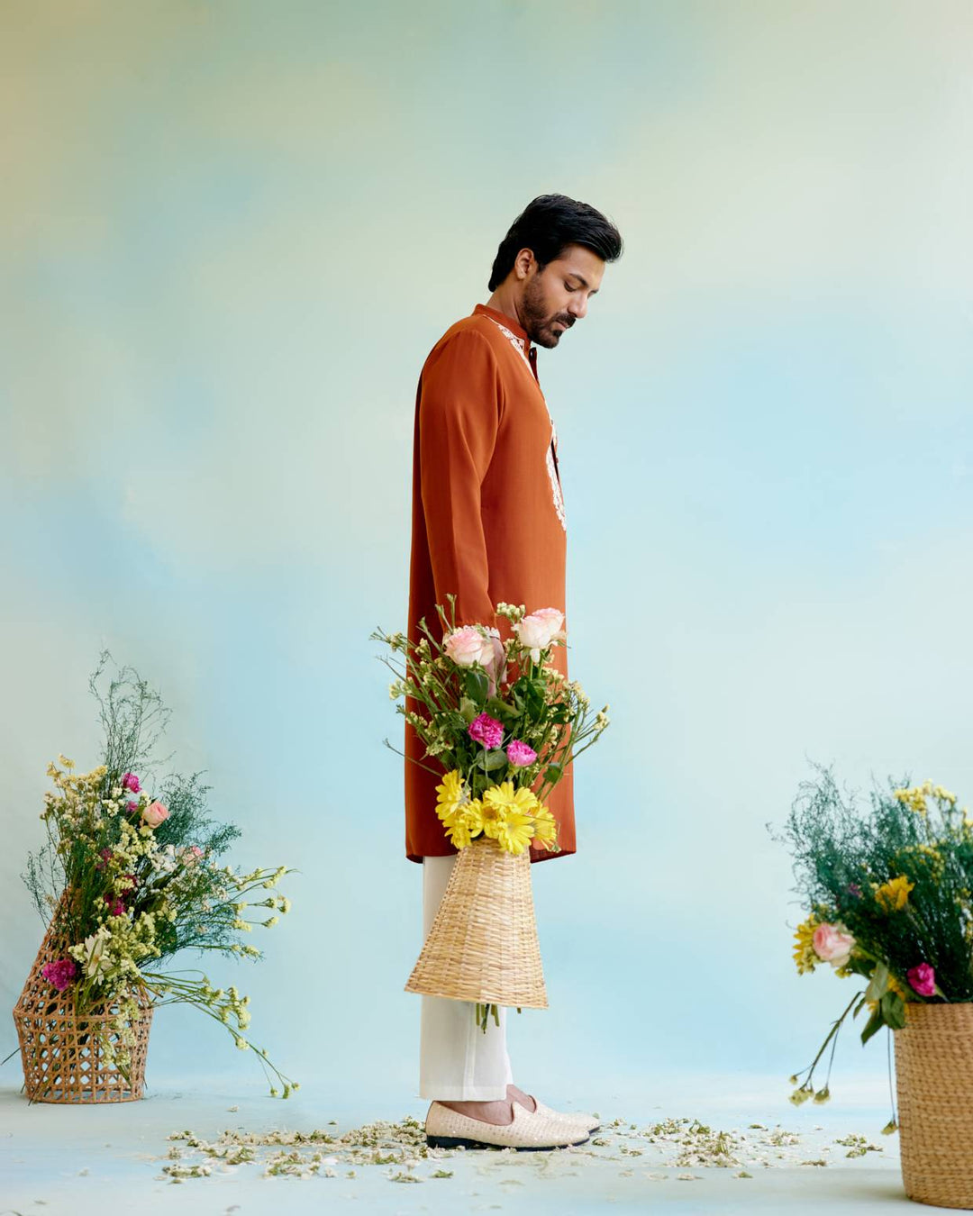 Rustic Flora Dori Kurta with Narrow Pants