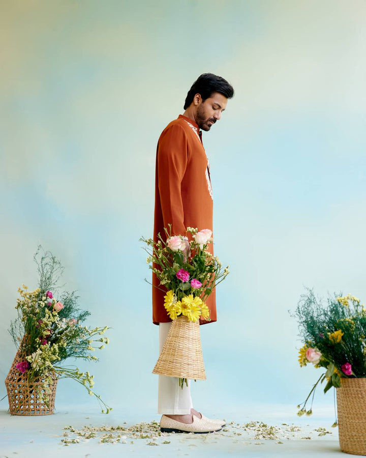 Rustic Flora Dori Kurta with Narrow Pants