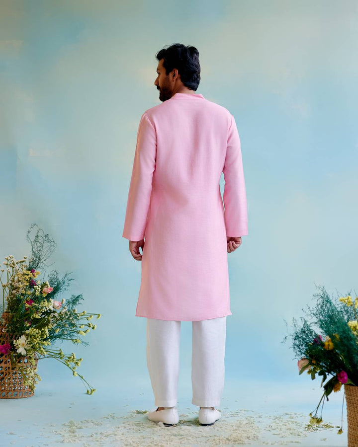 Rosy Glow Gota Kurta with Narrow Pants
