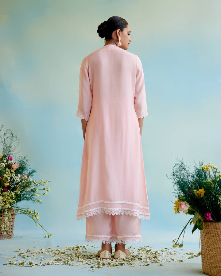 Blossom Pearl Kurta with Wide Leg Pants