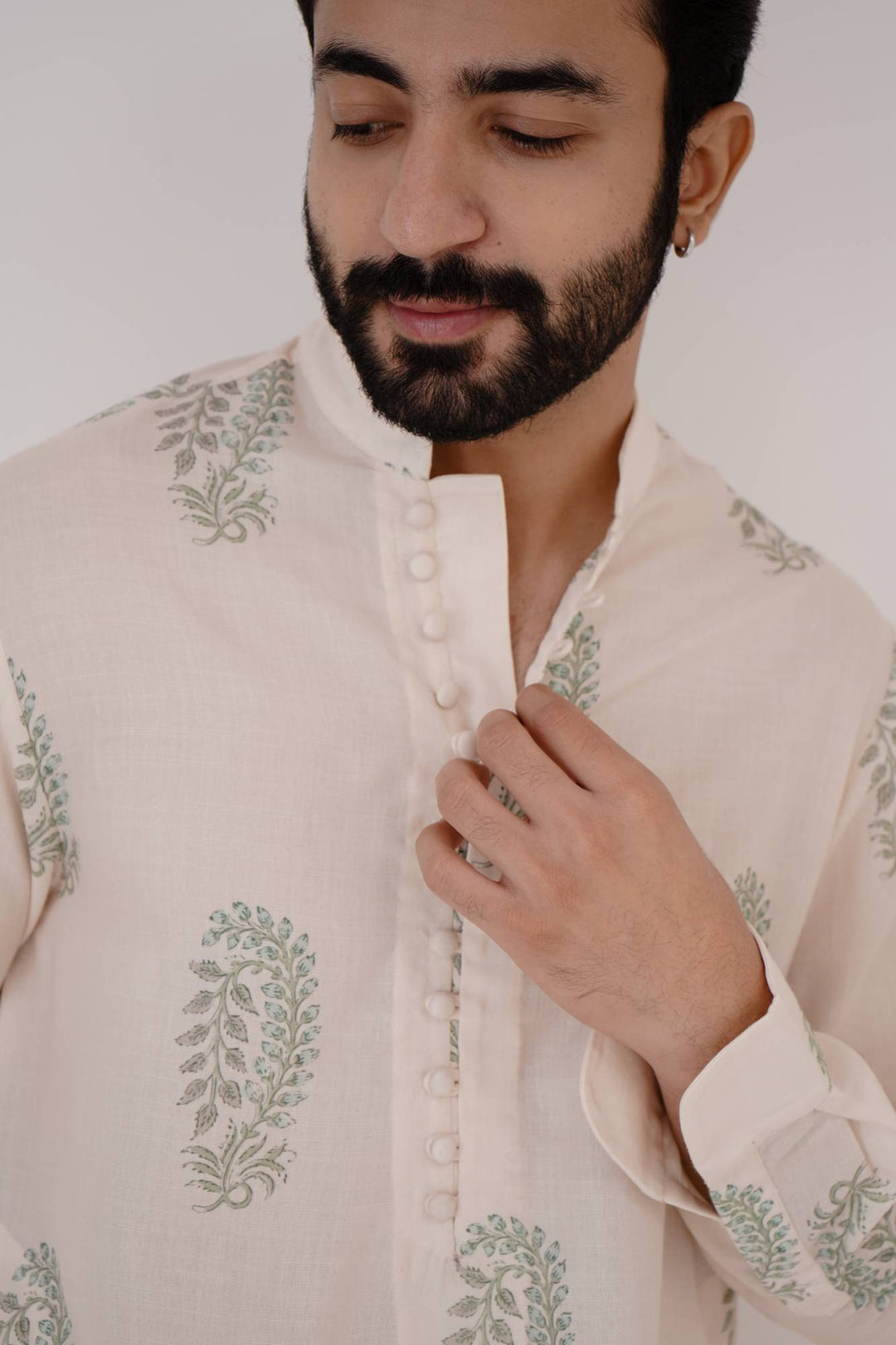 Sage Buta Kurta Set