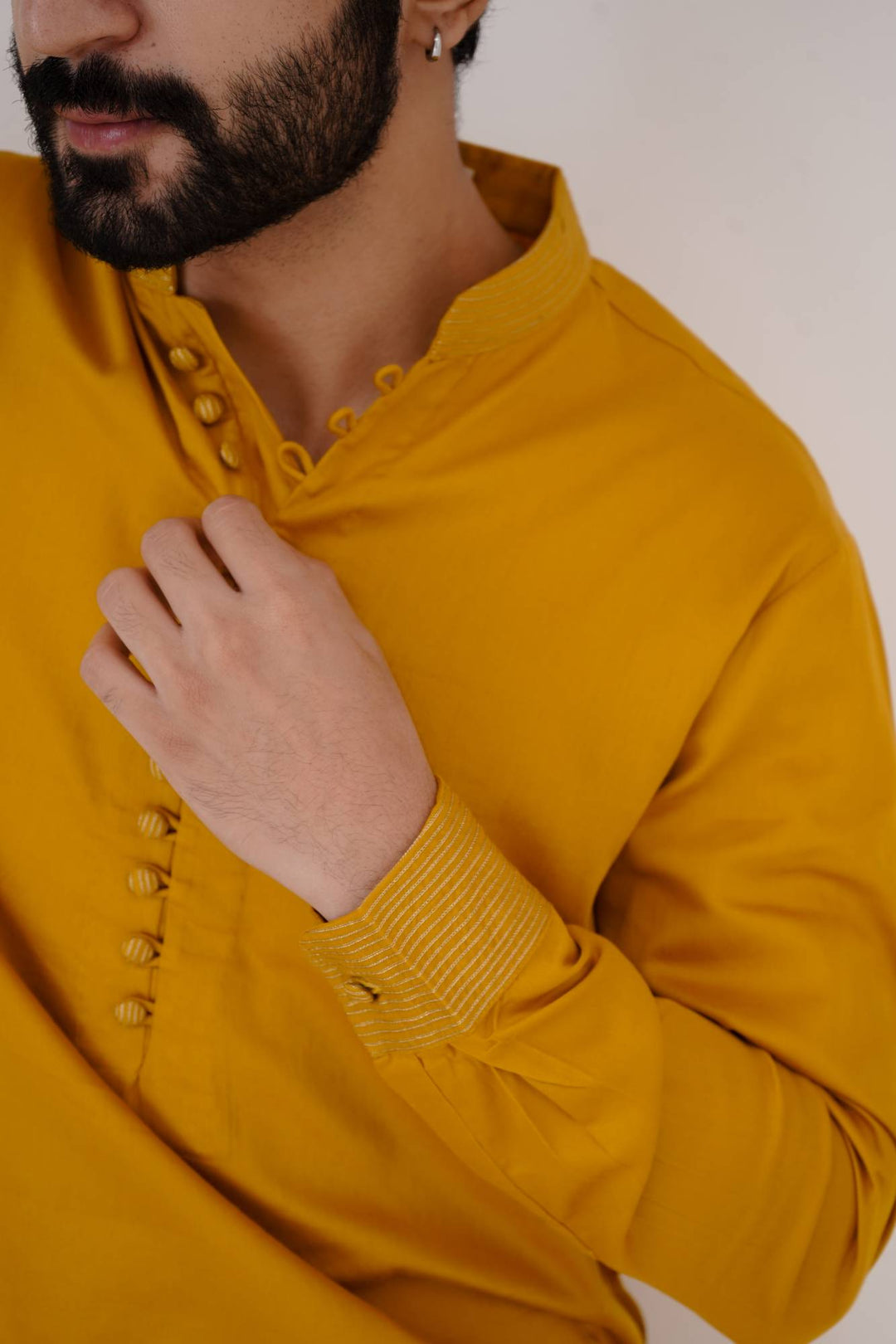 Gold Zari Kurta Set