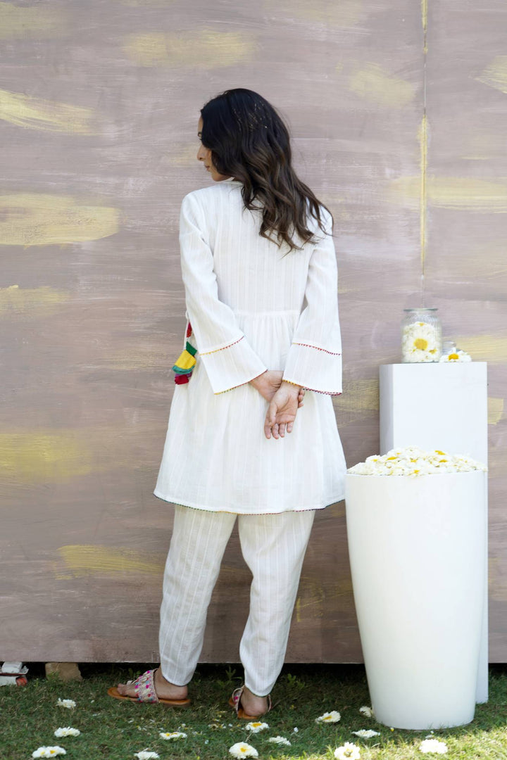 Vibrant Gota Angrakha with Tulip Pants