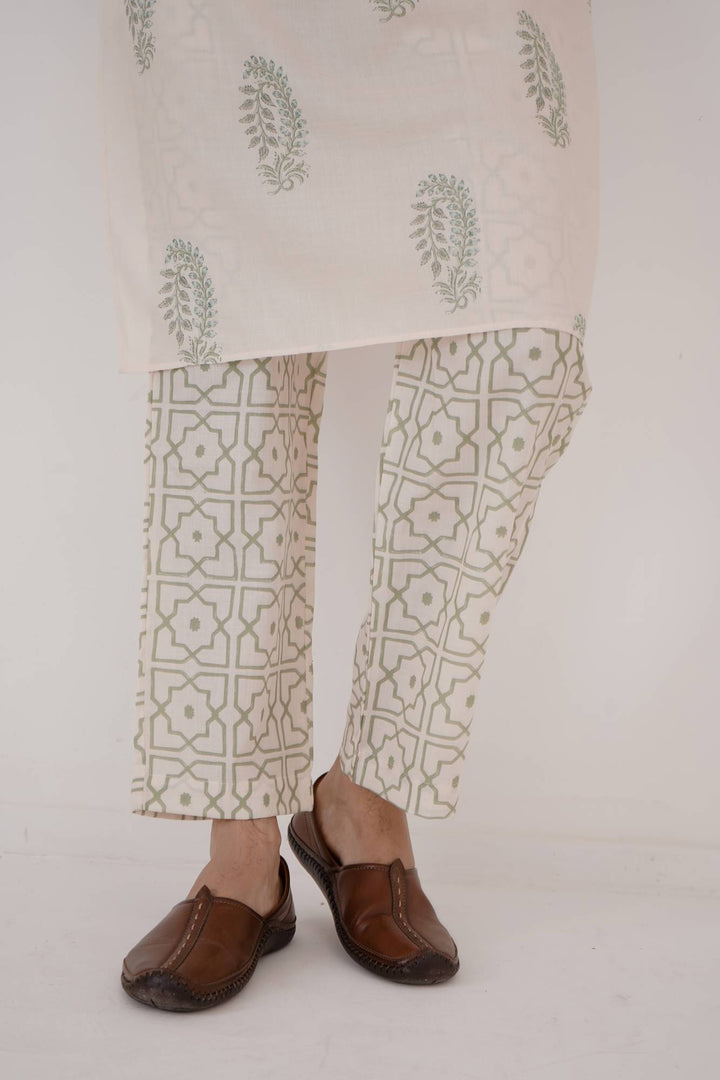 Sage Buta Kurta Set
