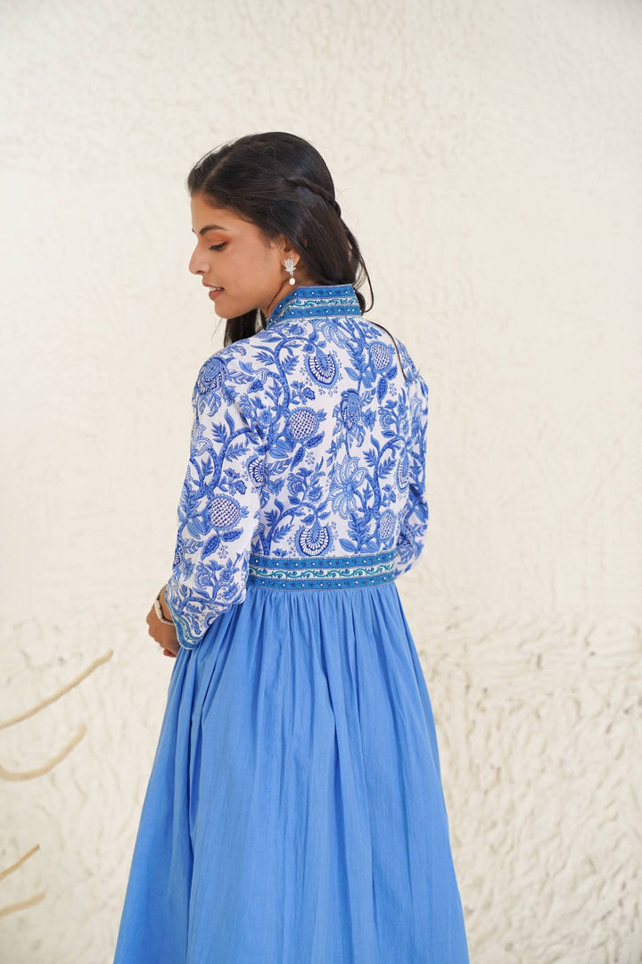 Sapphire Glory Kurta with Wide Leg Pants