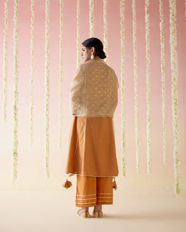 Dahlia Rust Gold Dupatta