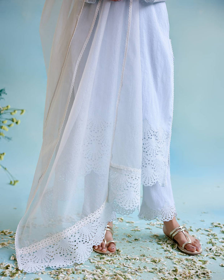 Periwinkle Blue Kurta with Narrow Pants