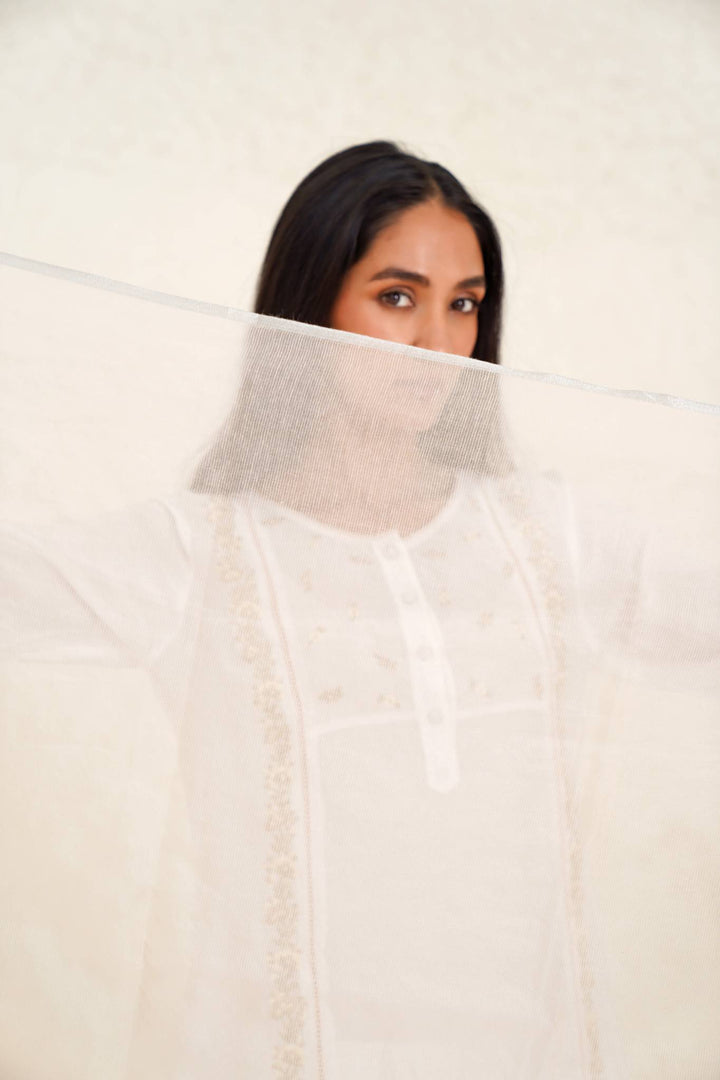 Ice Tone Kurta with Wide Leg Pants
