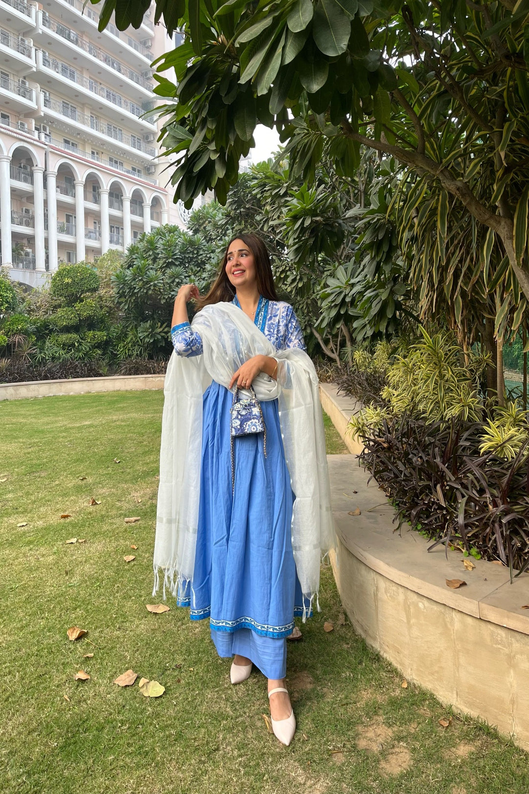 Sapphire Glory Kurta with Wide Leg Pants