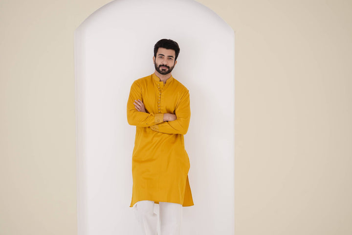 Gold Zari Kurta Set