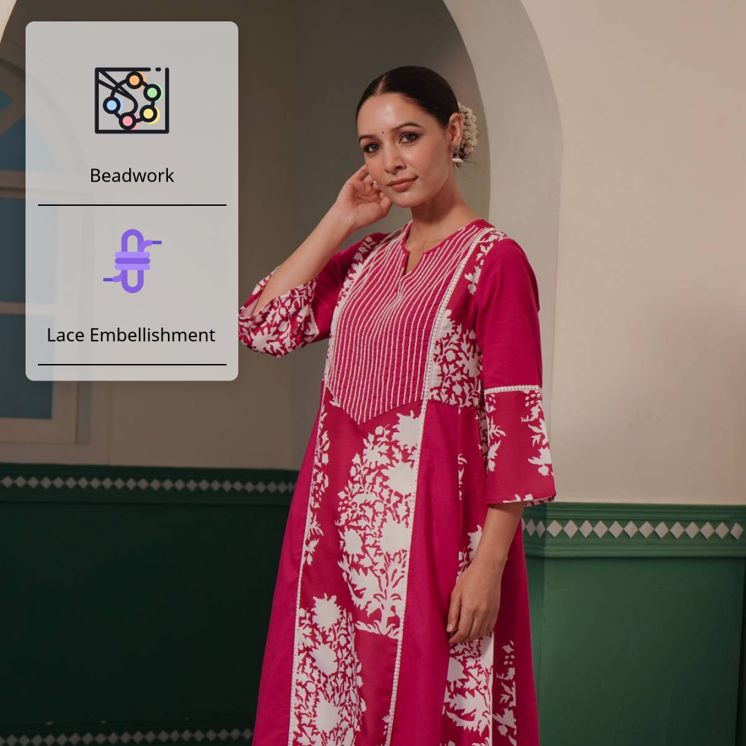 Cranberry Charm Kurta Set