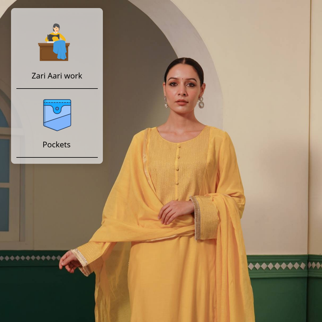 Tulip Zari Kurta Set